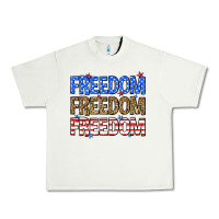 Pistachio Freedom freedom freedom Urban Heavy Tee - Neo Western