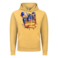 Vintage Mustard hotdog with beers billie wilder Vintage Hoodie - texasbilliewilder