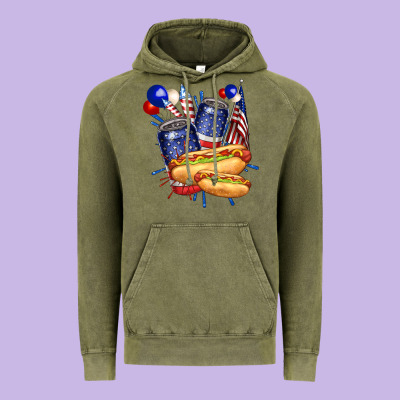 Vintage Hoodie hotdog with beers billie wilder