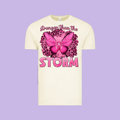 Stronger Than The Storm Breast Cancer Vintage Tee Designed By Texasbilliewilder