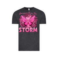 Vintage Black Stronger Than The Storm Breast Cancer Vintage Tee - texasbilliewilder