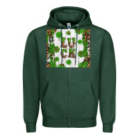 Sports Green luck Zipper Hoodie - Artiststas