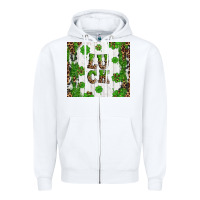 White luck Zipper Hoodie - Artiststas