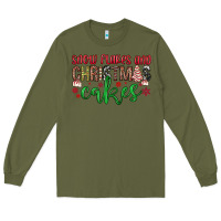 Army Green Snowflakes and Christmas cakes Long Sleeve Tee - JahusDesignShop