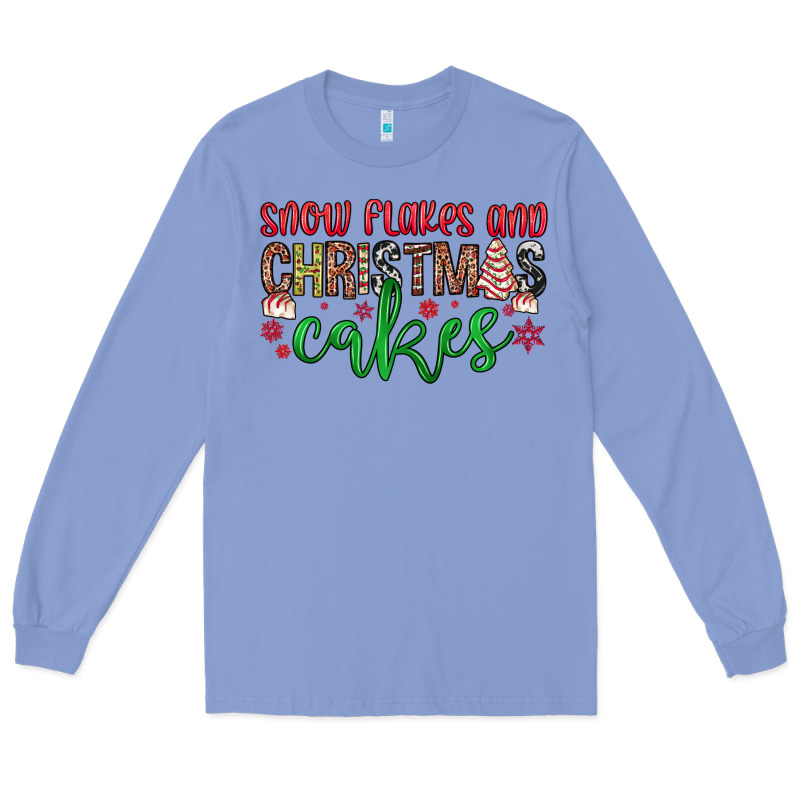 Snowflakes And Christmas Cakes Long Sleeve Tee by JahusDesignShop | Teevron