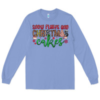 Colony Blue Snowflakes and Christmas cakes Long Sleeve Tee - JahusDesignShop