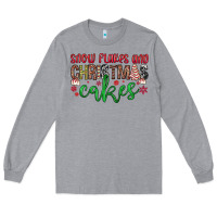 Heather Grey Snowflakes and Christmas cakes Long Sleeve Tee - JahusDesignShop
