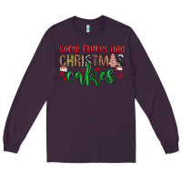 Plum Snowflakes and Christmas cakes Long Sleeve Tee - JahusDesignShop