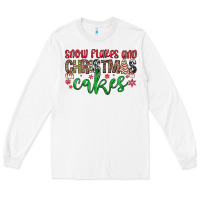 White Snowflakes and Christmas cakes Long Sleeve Tee - JahusDesignShop