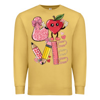 Antique Gold love teacher Premium Sweatshirt - MaliasSmallBusiness