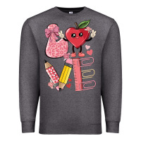 Charcoal Heather love teacher Premium Sweatshirt - MaliasSmallBusiness