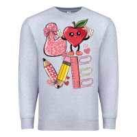 Heather Grey love teacher Premium Sweatshirt - MaliasSmallBusiness