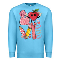 Ocean Blue love teacher Premium Sweatshirt - MaliasSmallBusiness