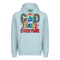 Blue Mist Lgbtq God Loves Everyone With Unicorn Premium Hoodie - BundleAndBundleShop
