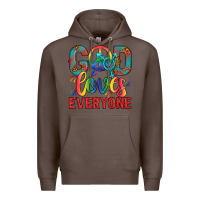 Coffee Lgbtq God Loves Everyone With Unicorn Premium Hoodie - BundleAndBundleShop