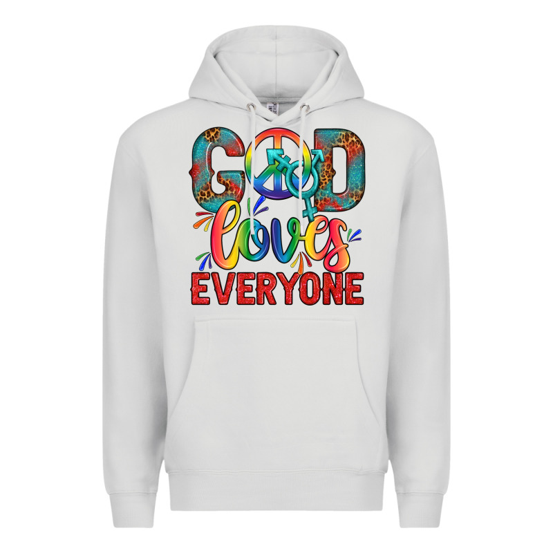 Lgbtq God Loves Everyone With Unicorn Premium Hoodie by BundleAndBundleShop | Teevron