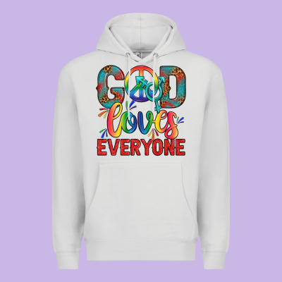 Lgbtq God Loves Everyone With Unicorn Premium Hoodie Designed By Bundleandbundleshop