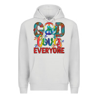 Dove Grey Lgbtq God Loves Everyone With Unicorn Premium Hoodie - BundleAndBundleShop