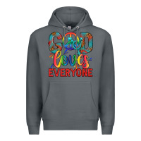 Rock Lgbtq God Loves Everyone With Unicorn Premium Hoodie - BundleAndBundleShop