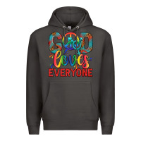 Smoke Lgbtq God Loves Everyone With Unicorn Premium Hoodie - BundleAndBundleShop