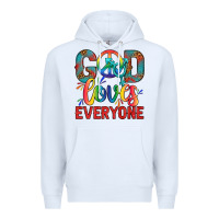 White Lgbtq God Loves Everyone With Unicorn Premium Hoodie - BundleAndBundleShop