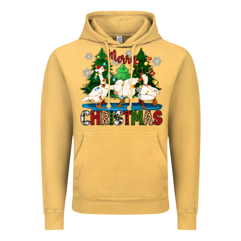 Merry Christmas Duck Vintage Hoodie by Zillion Design Studio | Teevron