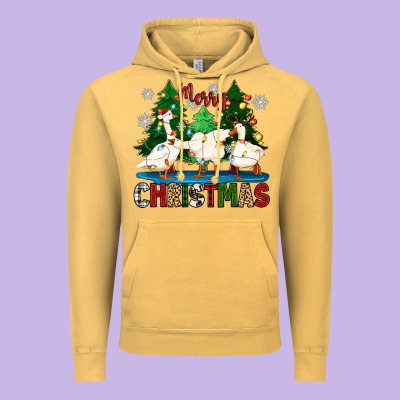 Merry Christmas Duck Vintage Hoodie Designed By Zillion Design Studio