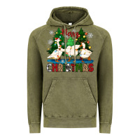 Vintage Olive merry christmas duck Vintage Hoodie - Zillion Design Studio