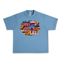 Pebble Blue Land that we love 4th of july Urban Heavy Tee - CowGirlArtShop