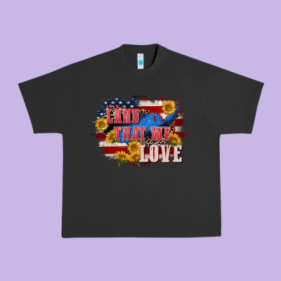 Land That We Love 4th Of July Urban Heavy Tee Designed By Cowgirlartshop