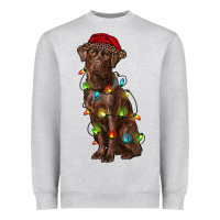 Heather Grey Christmas labrador retriever Heavyweight Sweatshirt - RanaPortraitStore