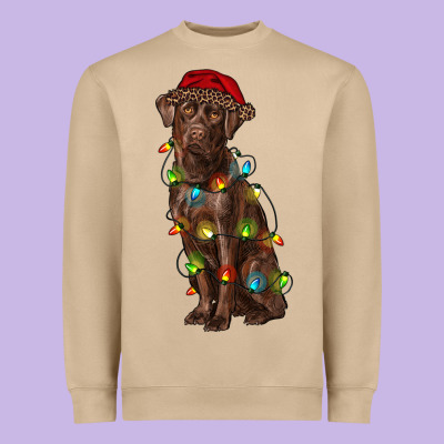 Christmas Labrador Retriever Heavyweight Sweatshirt Designed By Ranaportraitstore