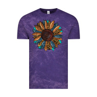 Cloud Purple fall tooled lather leopard Vintage Tee - RanaPortraitStore