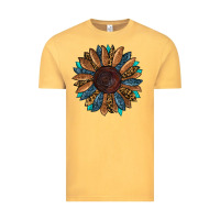 Vintage Mustard fall tooled lather leopard Vintage Tee - RanaPortraitStore