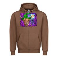 Chestnut highland cow halloween Zipper Hoodie - JahusDesignShop