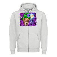 Dove Grey highland cow halloween Zipper Hoodie - JahusDesignShop