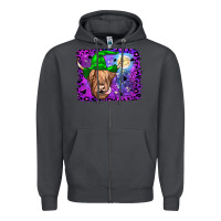 Smoke highland cow halloween Zipper Hoodie - JahusDesignShop