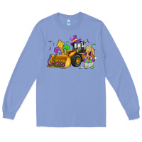 Colony Blue mardi gras gnome bulldozer Long Sleeve Tee - JahusDesignShop