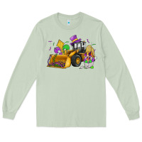Matcha mardi gras gnome bulldozer Long Sleeve Tee - JahusDesignShop
