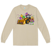 Mushroom mardi gras gnome bulldozer Long Sleeve Tee - JahusDesignShop