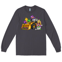 Smoke mardi gras gnome bulldozer Long Sleeve Tee - JahusDesignShop