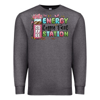 Charcoal Heather energy coffee fuel station Premium Sweatshirt - MaliasSmallBusiness