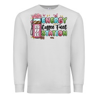 Dove Grey energy coffee fuel station Premium Sweatshirt - MaliasSmallBusiness