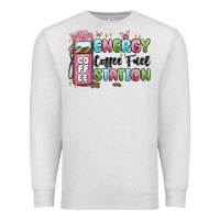 Oatmeal Heather energy coffee fuel station Premium Sweatshirt - MaliasSmallBusiness
