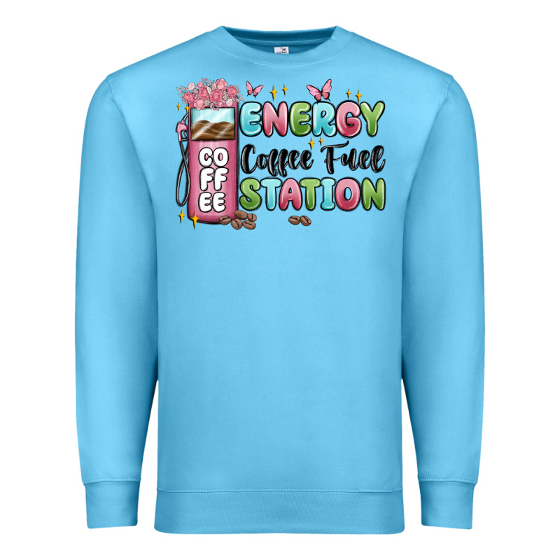 Energy Coffee Fuel Station Premium Sweatshirt by MaliasSmallBusiness | Teevron