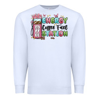 White energy coffee fuel station Premium Sweatshirt - MaliasSmallBusiness