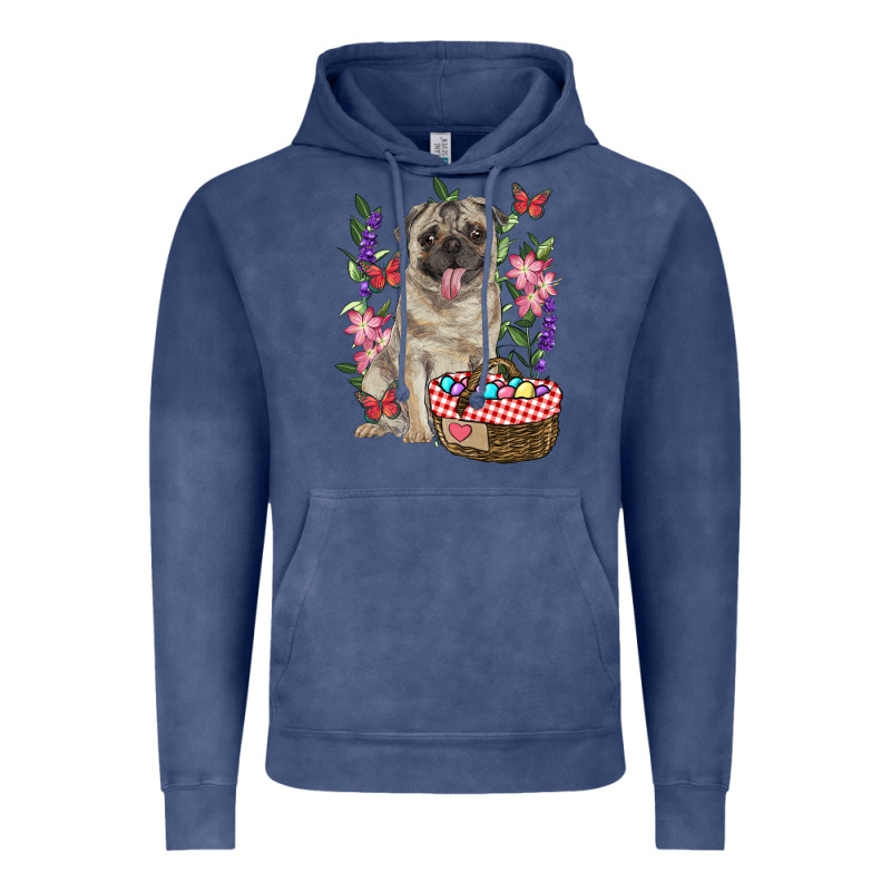 Easter Pug Vintage Hoodie by RanaPortraitStore | Teevron