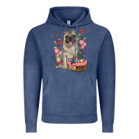 Vintage Denim easter pug Vintage Hoodie - RanaPortraitStore