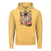 Vintage Mustard easter pug Vintage Hoodie - RanaPortraitStore