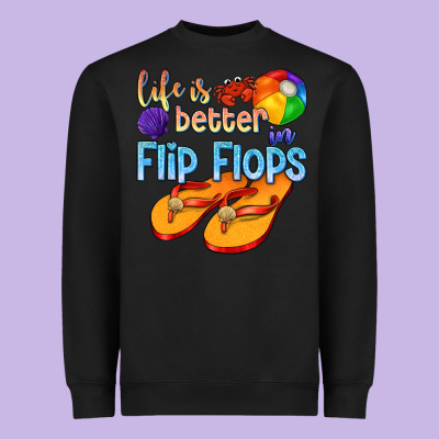 Life Is Better In Flip Flops Heavyweight Sweatshirt Designed By Texasbilliewilder